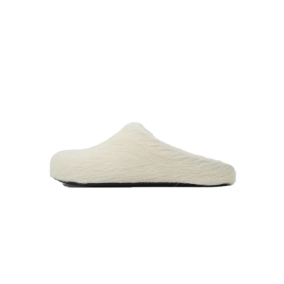 Marni Long-hair Calfskin Fussbett Sabot White 01