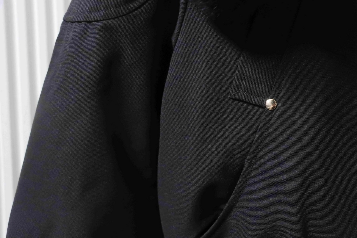 Moose Knuckles Short Bomber Jacket With A Pom-Pom #03-Black