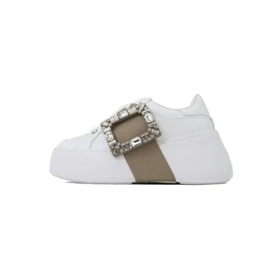 Roger Vivier White Brown Buckle 01