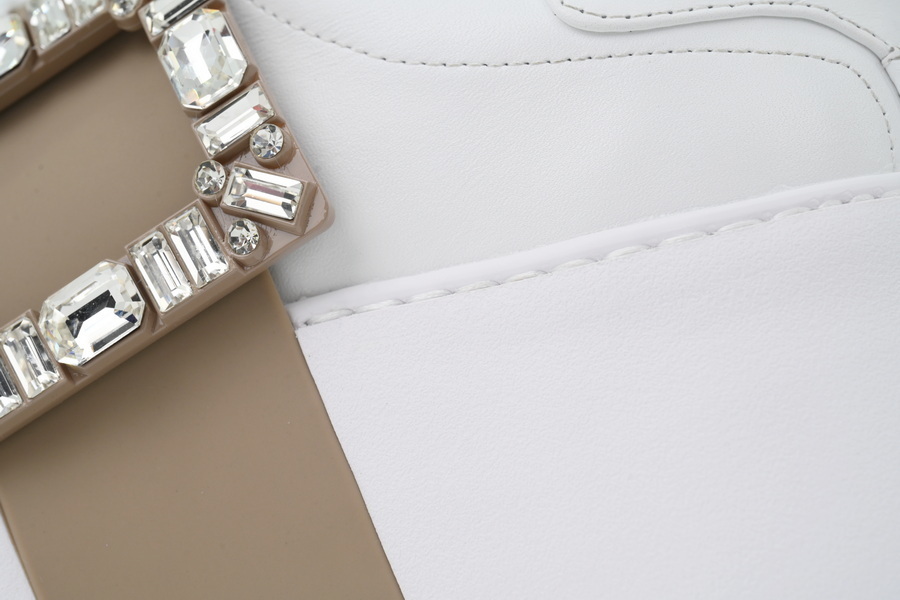 Roger Vivier White Brown Buckle