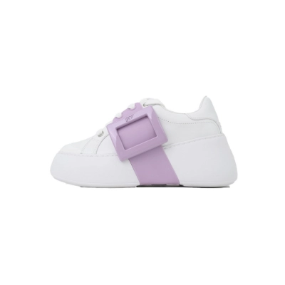 Roger Vivier White Purple Buckle 01