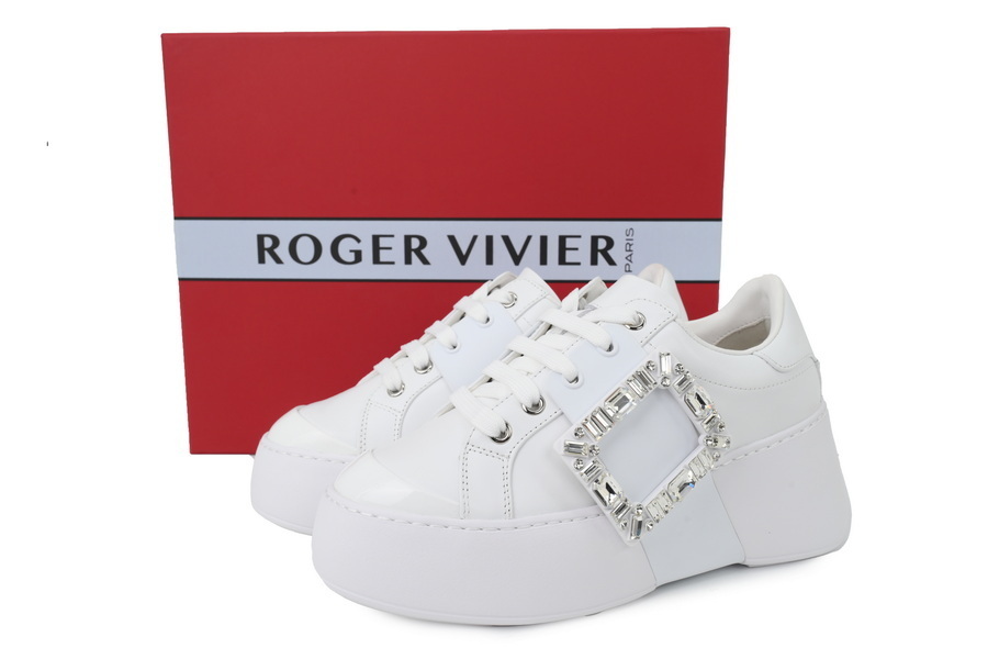 Roger Vivier White Silver Buckle