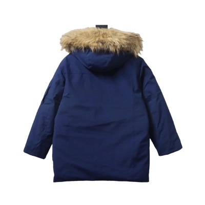 MLB 2nd Generation Blue Workwear Down Jacket With Large Fur Collar 02
