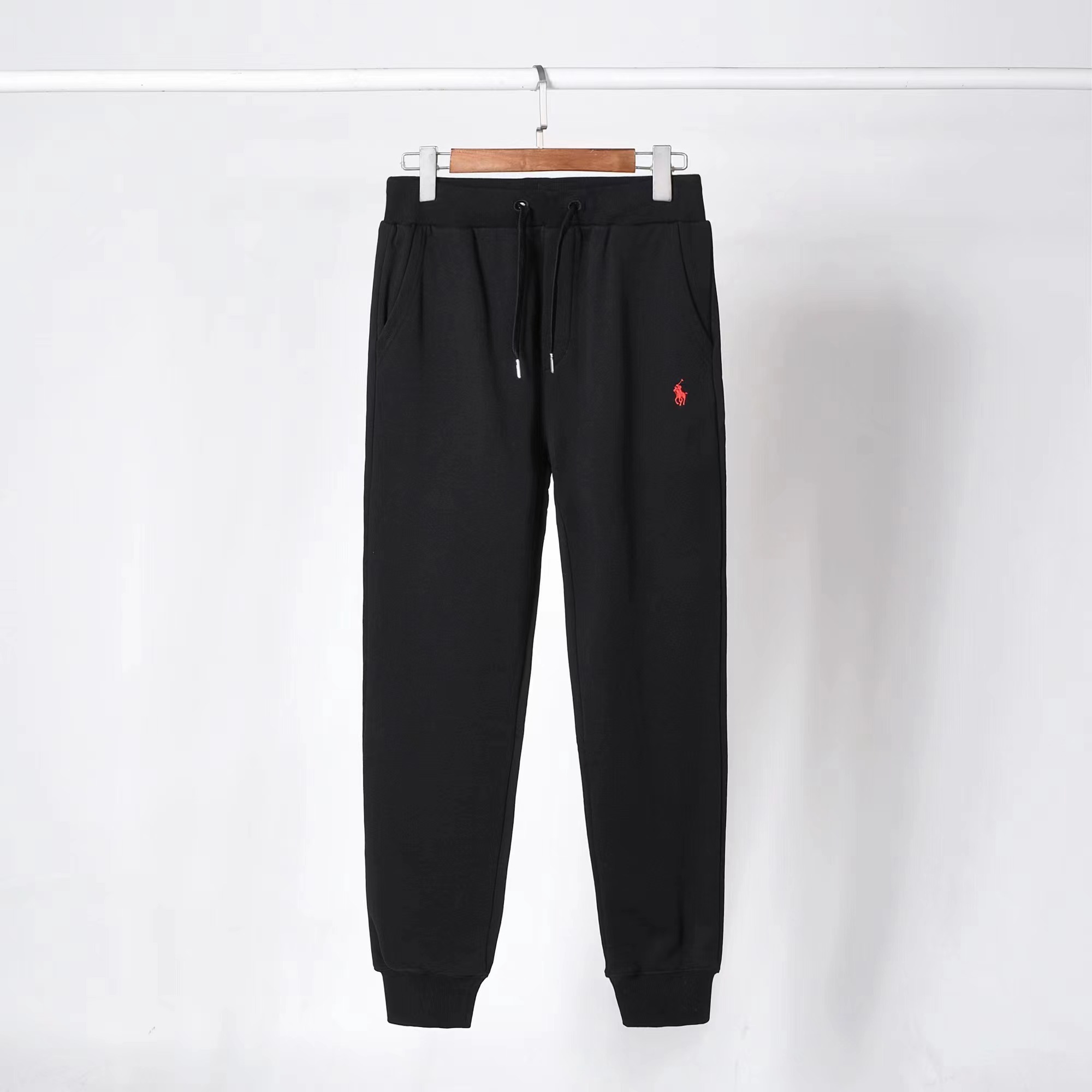 Ralph Lauren Pants Black (Red Logo Print & Black Drawstring)