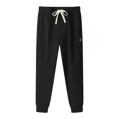 Ralph Lauren Pants Black (Red Logo Print & White Drawstring) 01