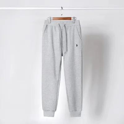 Ralph Lauren Pants Grey (Black Logo Print & Gray Drawstring) 01