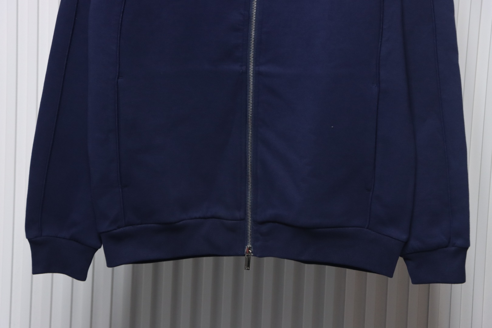 Dior Letter Embroidered Stand Collar Casual Sports Jacket Navy Blue