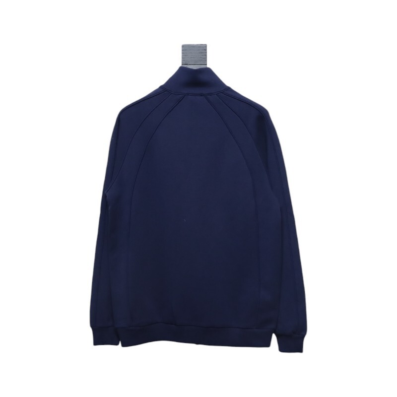 Dior Letter Embroidered Stand Collar Casual Sports Jacket Navy Blue