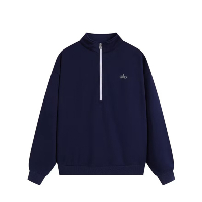Alo Yoga Accolade 1/4 Zip Pullover Dark Blue 01