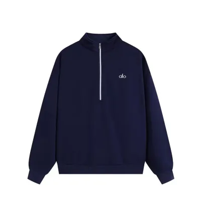 Alo Yoga Accolade 1/4 Zip Pullover Dark Blue 01