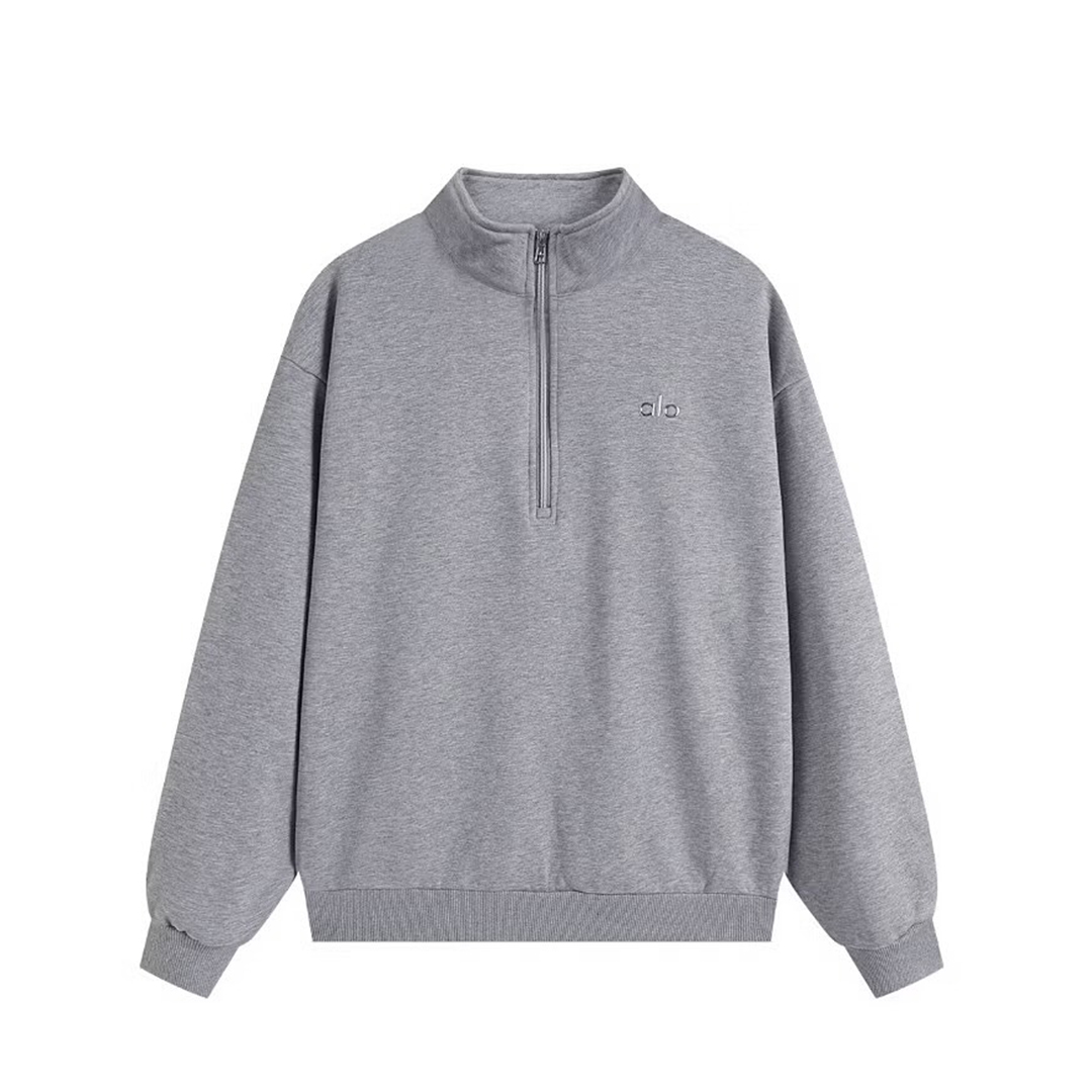 Alo Yoga Accolade 1/4 Zip Pullover Gray