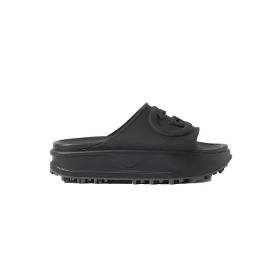 GUCCI Miami Rubber Platform Slides Black 02