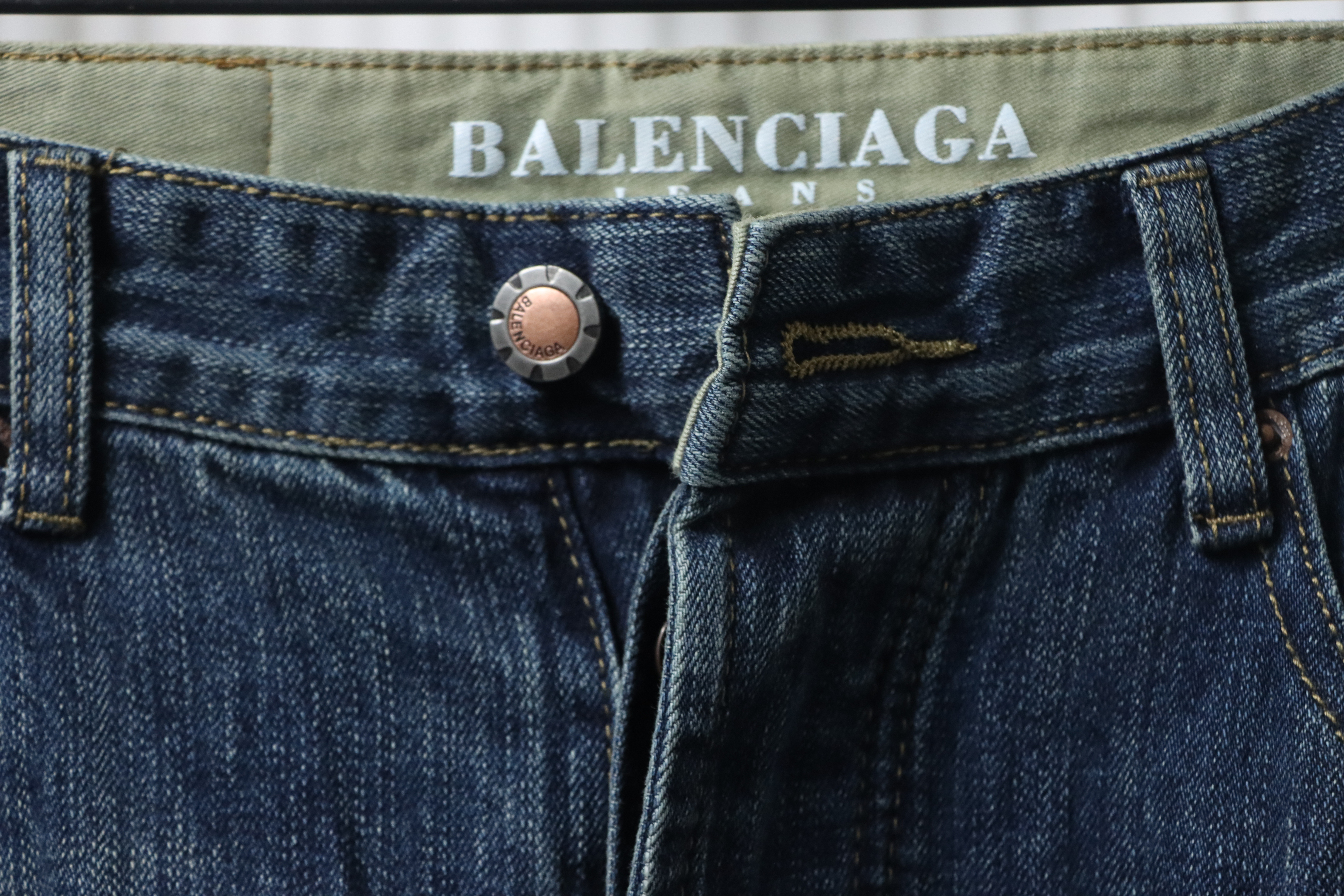 Balenciaga Black Letter Embroidered Jeans