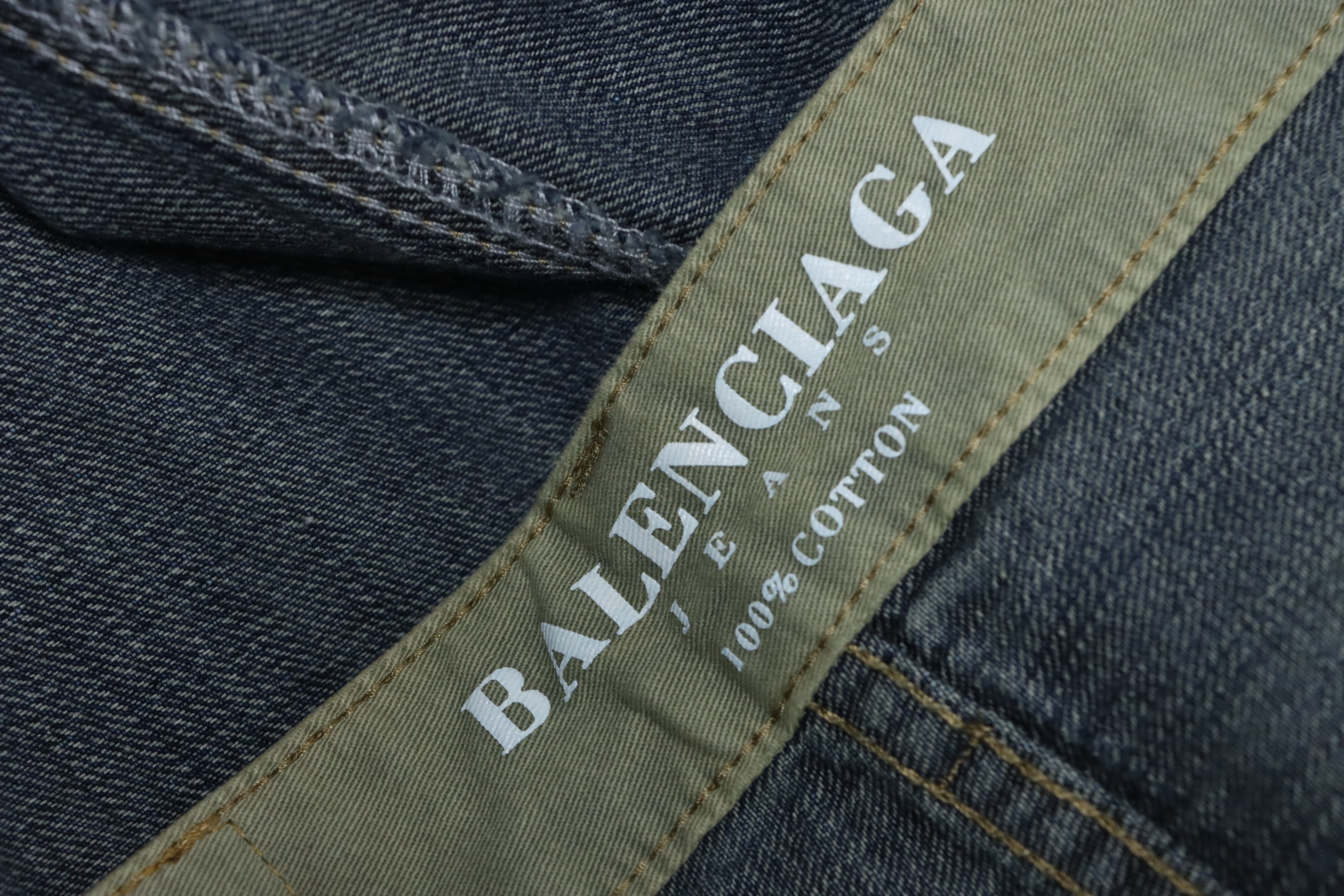 Balenciaga Black Letter Embroidered Jeans