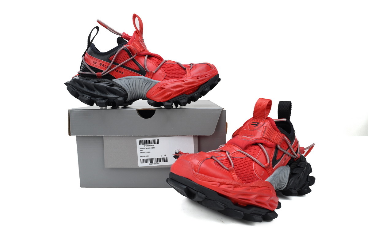 Balenciaga Hike Sneakers Black and Red 804919 WHIKE 6010