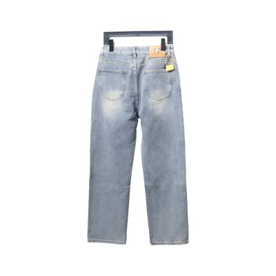 Balenciaga Letter-print Multi-label Jeans Blue 02