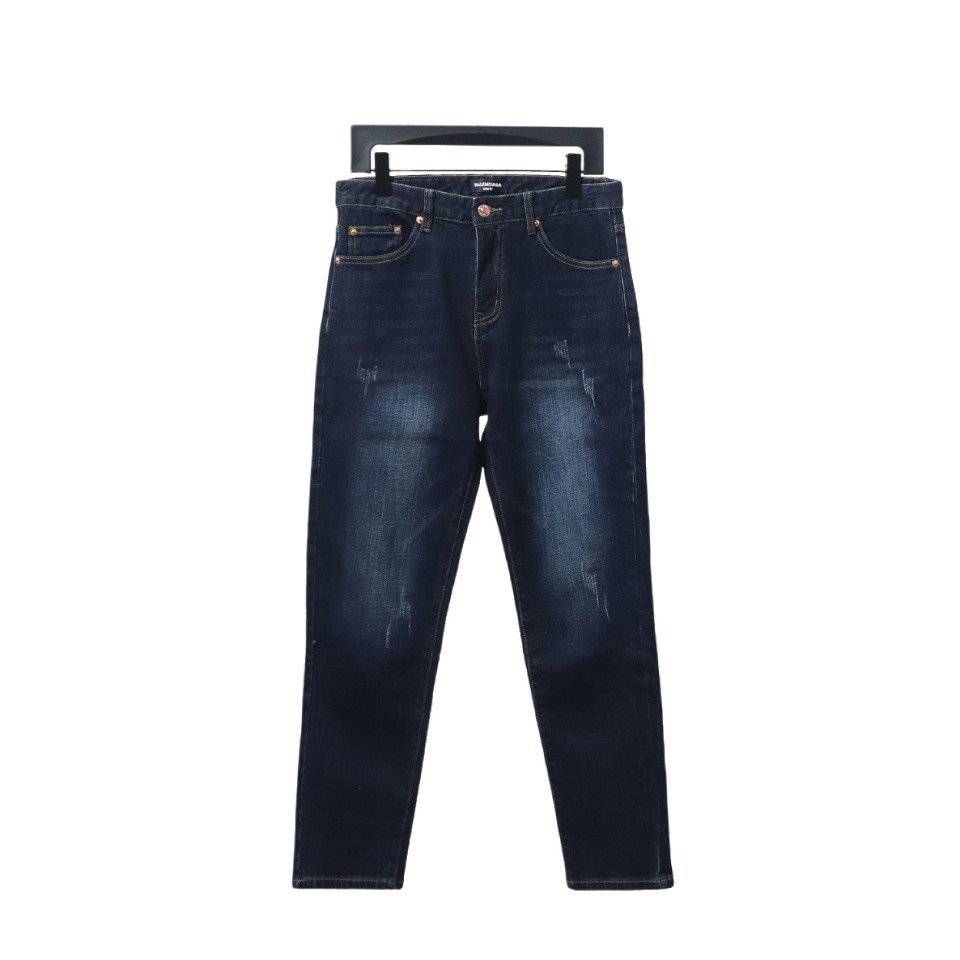 Balenciaga Back Pocket '3M' Logo Embroidered Jeans