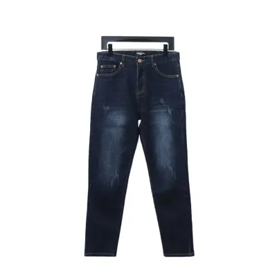 Balenciaga Back Pocket '3M' Logo Embroidered Jeans 01