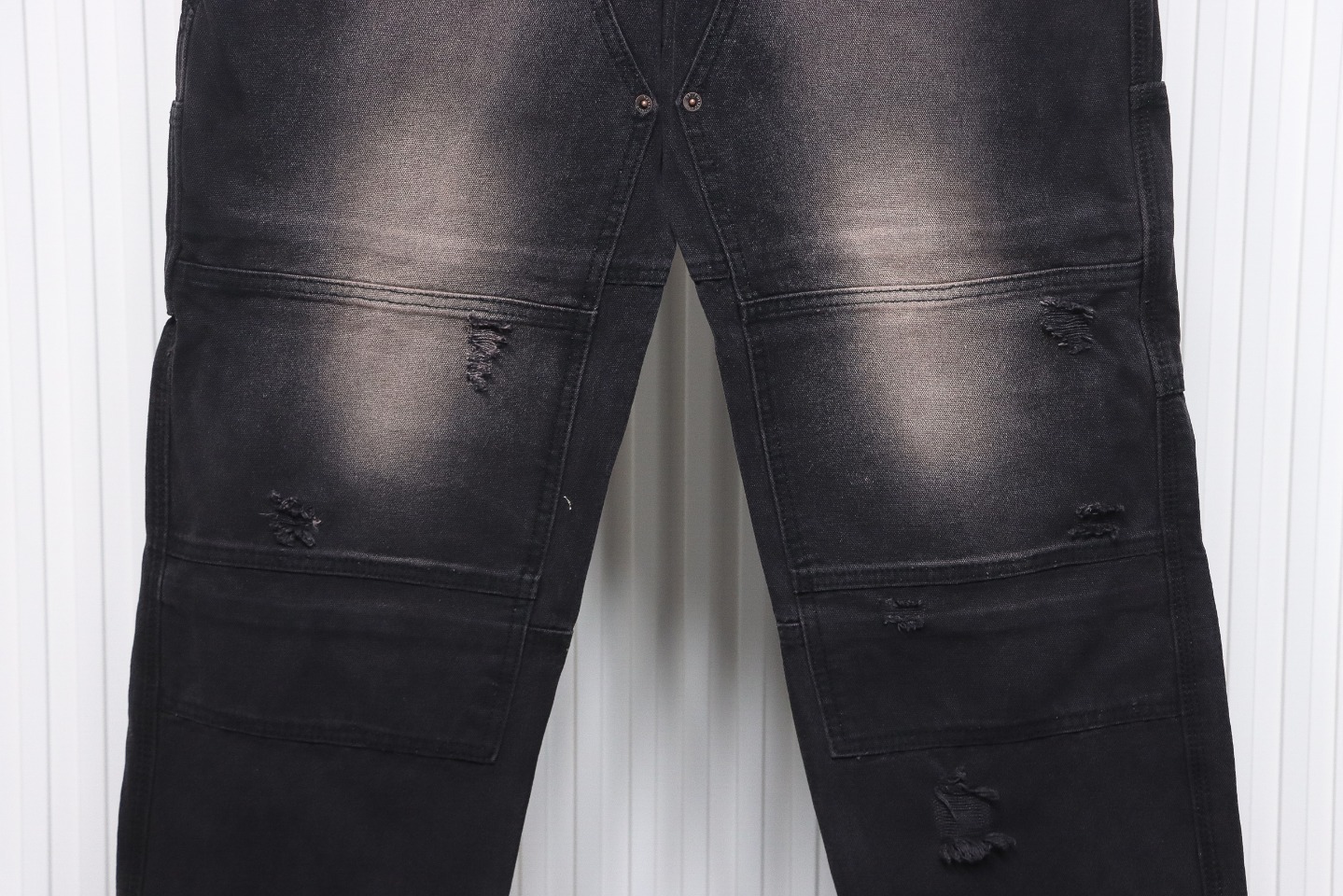 Balenciaga Distressed Jeans Washed Black