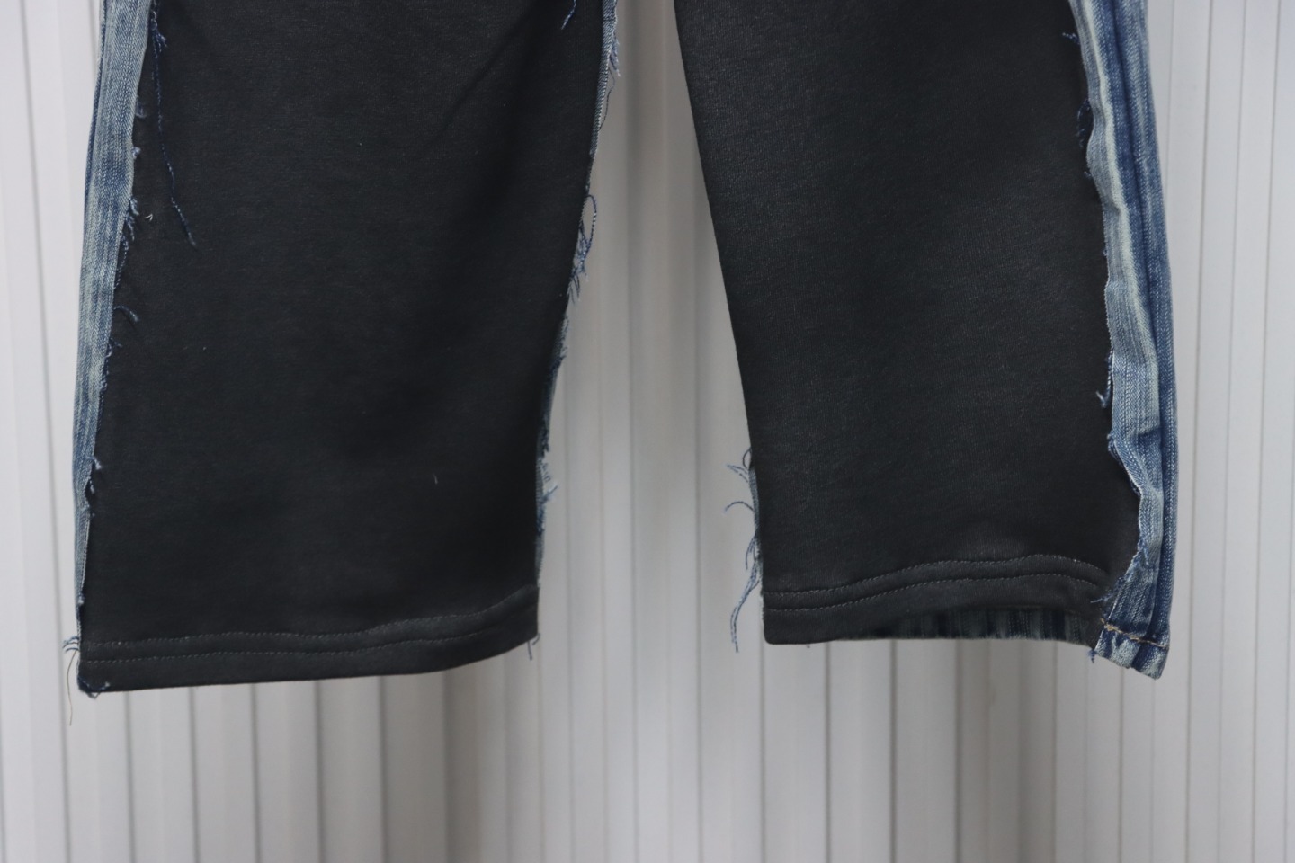 Balenciaga Front And Back Patchwork Black & Gray Jeans