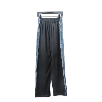 Balenciaga Front And Back Patchwork Black & Gray Jeans 02