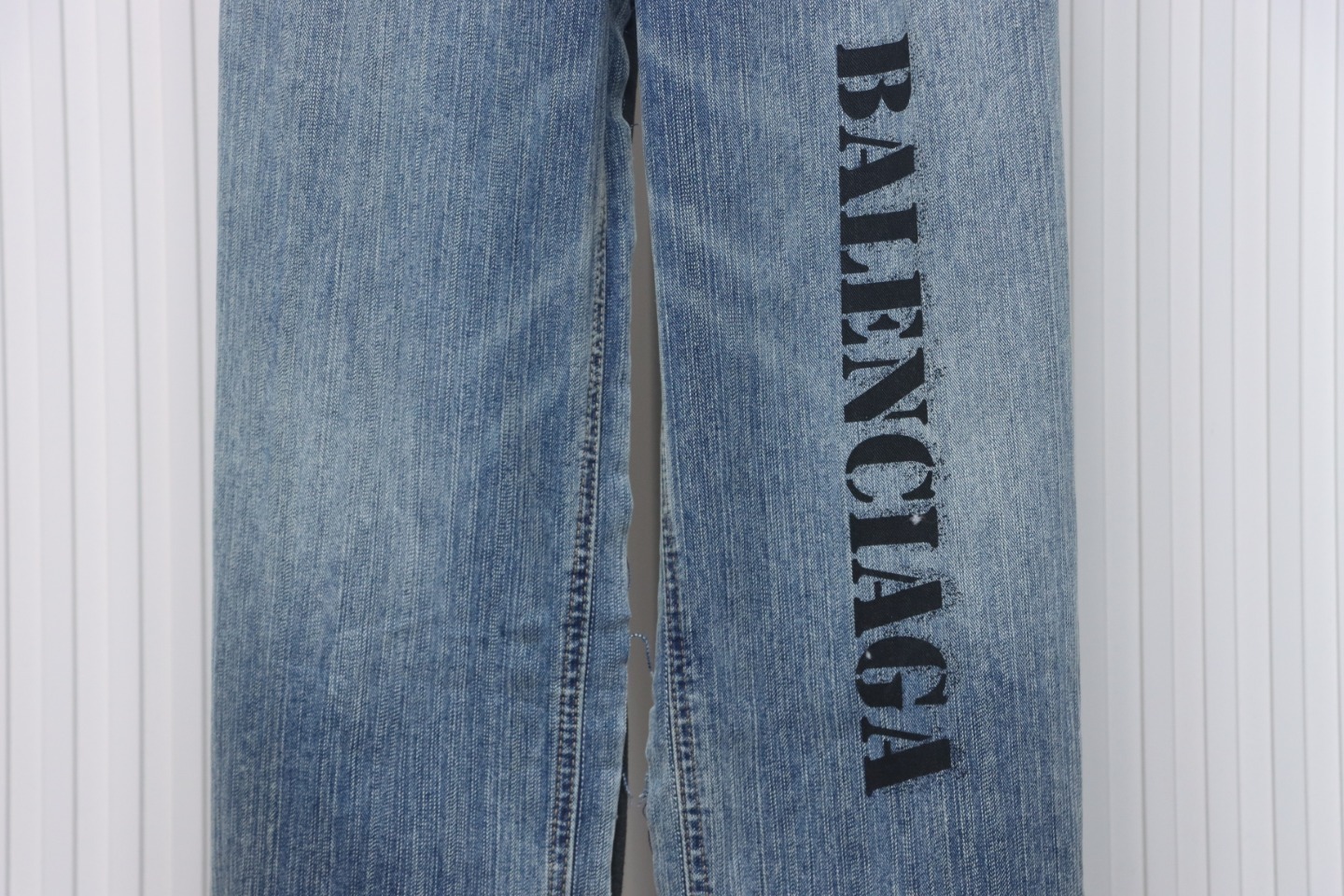 Balenciaga Front And Back Patchwork Black & Gray Jeans