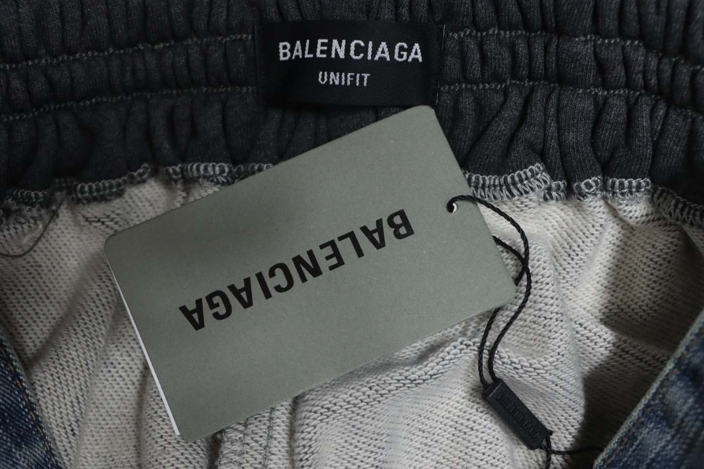 Balenciaga Front And Back Patchwork Black & Gray Jeans