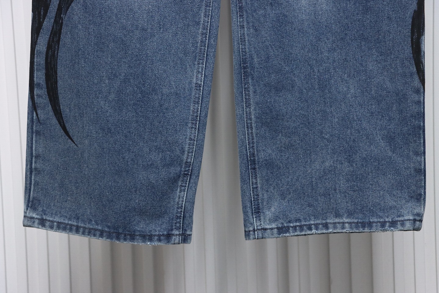 Balenciaga Personalized Prints Jeans Washed Blue