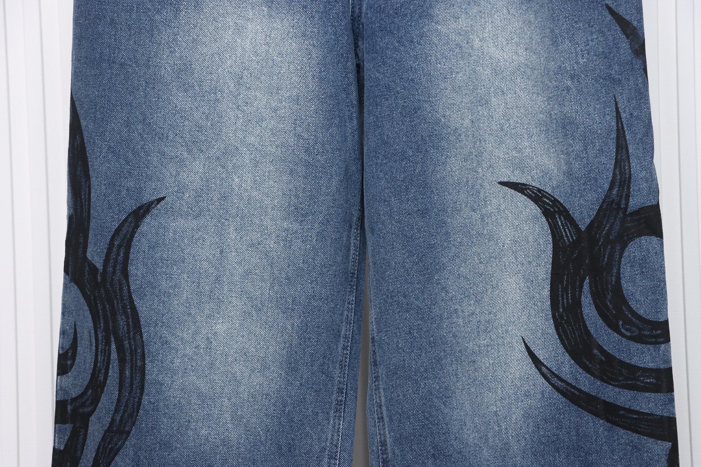 Balenciaga Personalized Prints Jeans Washed Blue