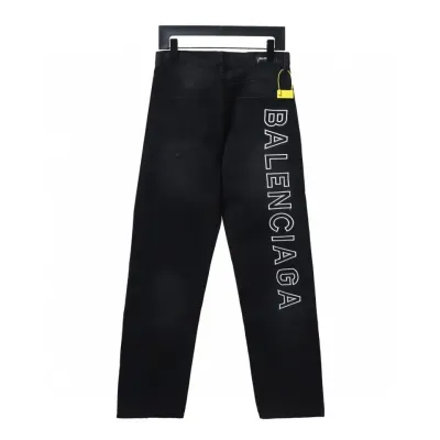Balenciaga Side Logo Letter Embroidered Jeans 02