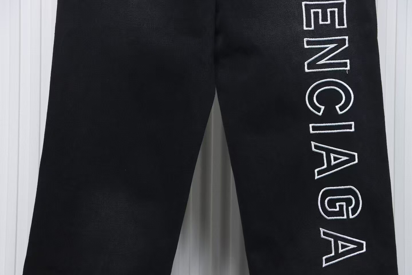 Balenciaga Side Logo Letter Embroidered Jeans