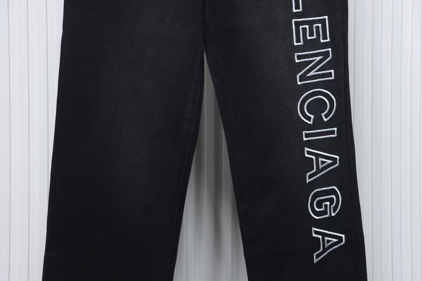 Balenciaga Side Logo Letter Embroidered Jeans