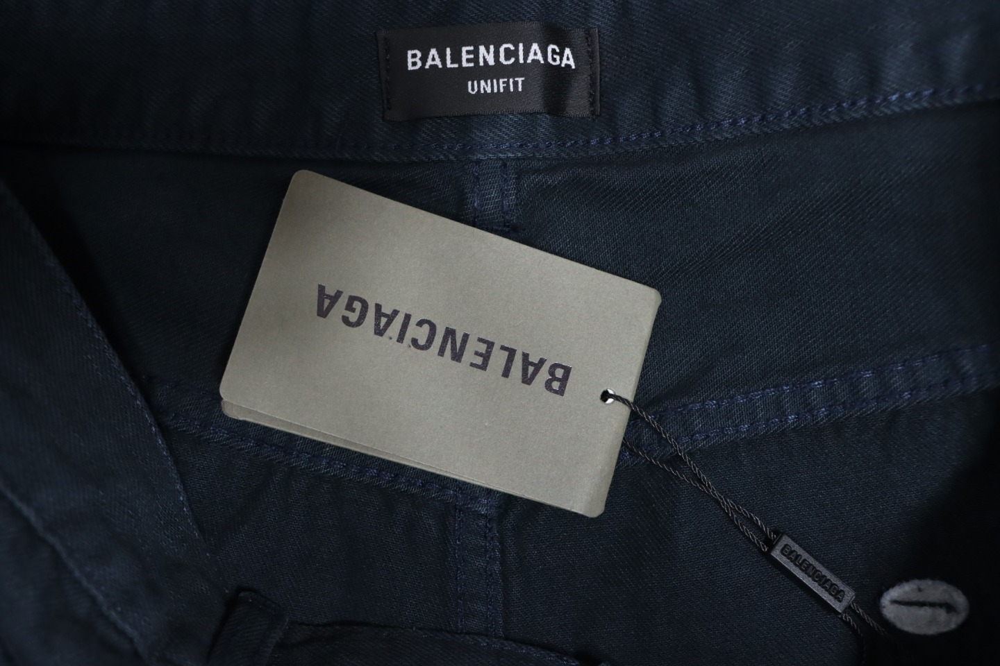 Balenciaga Splatter-Painted Dark Blue Jeans