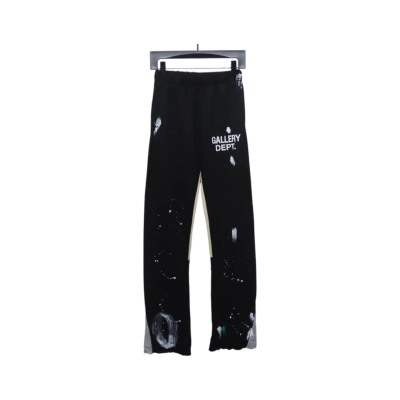 Gallery Dept Graffiti Splatter Sweatpants Black 01