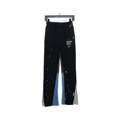 Gallery Dept Graffiti Splatter Sweatpants Black Blue 01
