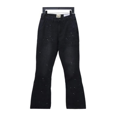 Gallery Dept Rhinestone-Studded Flared Black Jeans 01