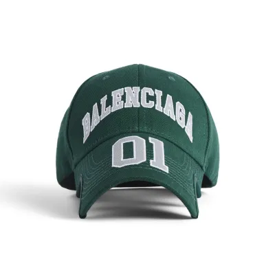 Balenciaga Basketball Cap in Dark Green 01