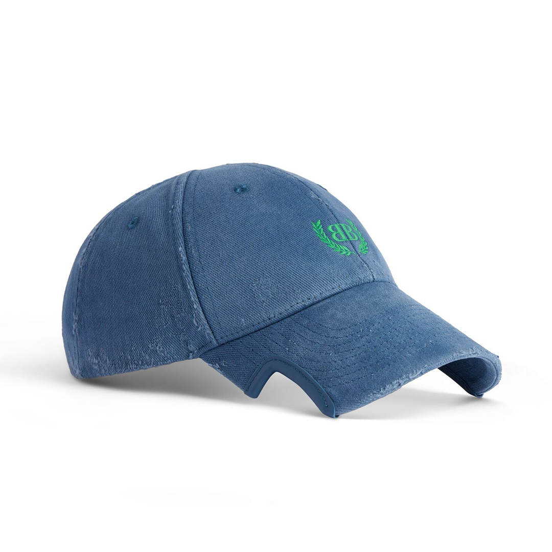 Balenciaga Laurel Classic Cap in Dark Blue/Green