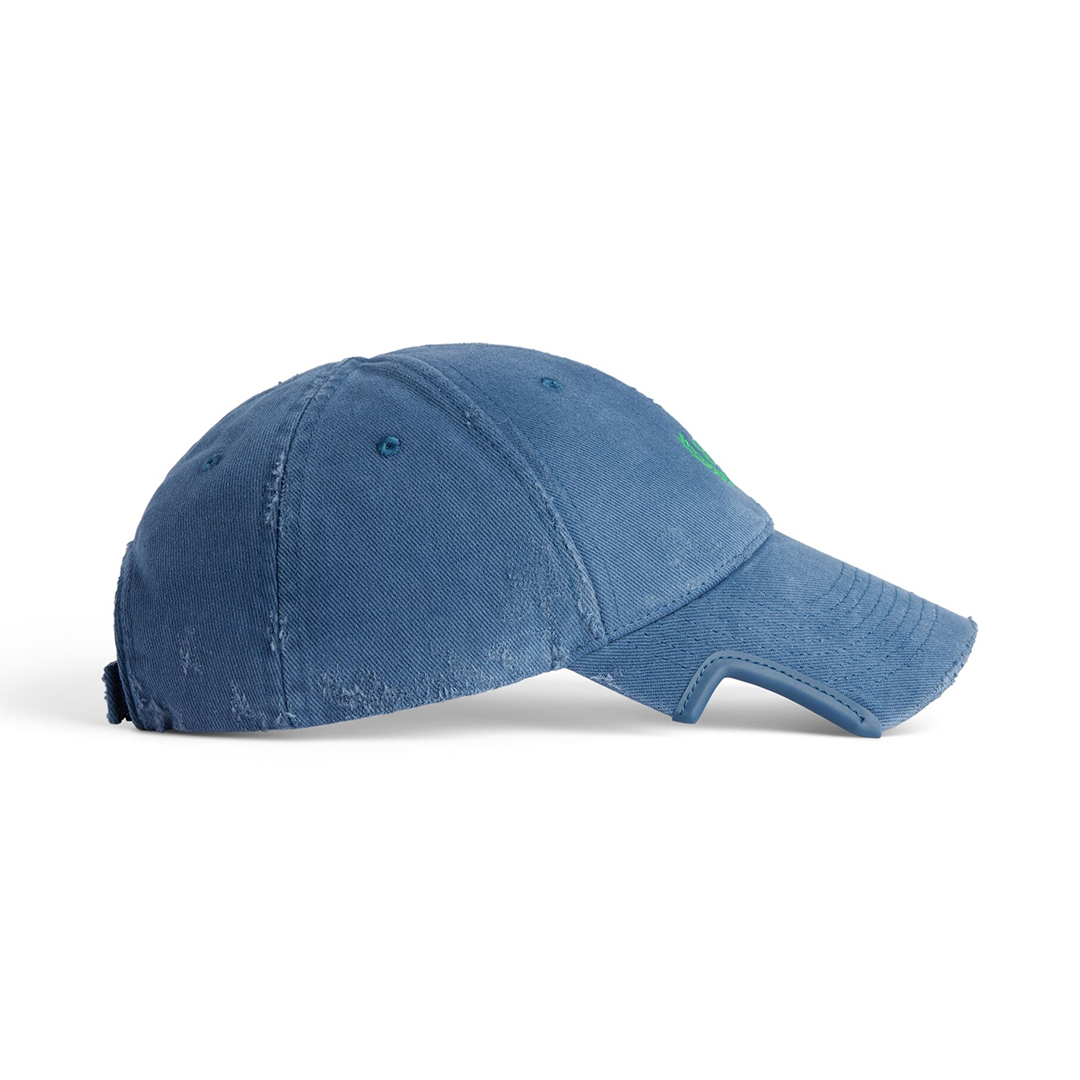 Balenciaga Laurel Classic Cap in Dark Blue/Green
