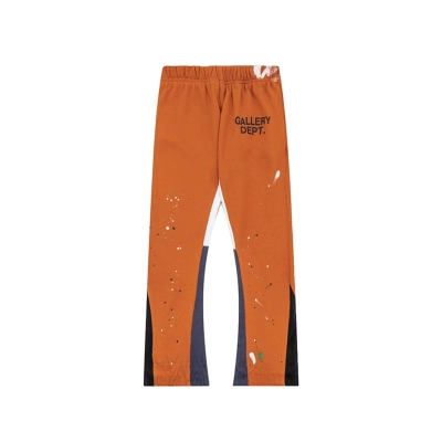 Gallery Dept. Painted Flare Sweat Pants Orange-Blue Patchwork 01