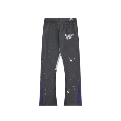 Gallery Dept. Painted Flare Sweat Pants Gray-Blue Patchwork 01