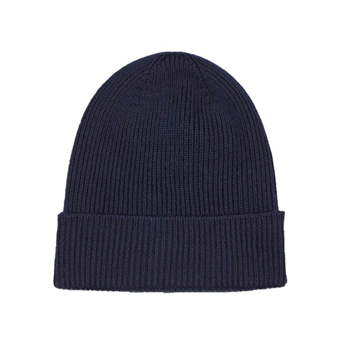 Moncler Cashmere Wool Beanie Navy Blue