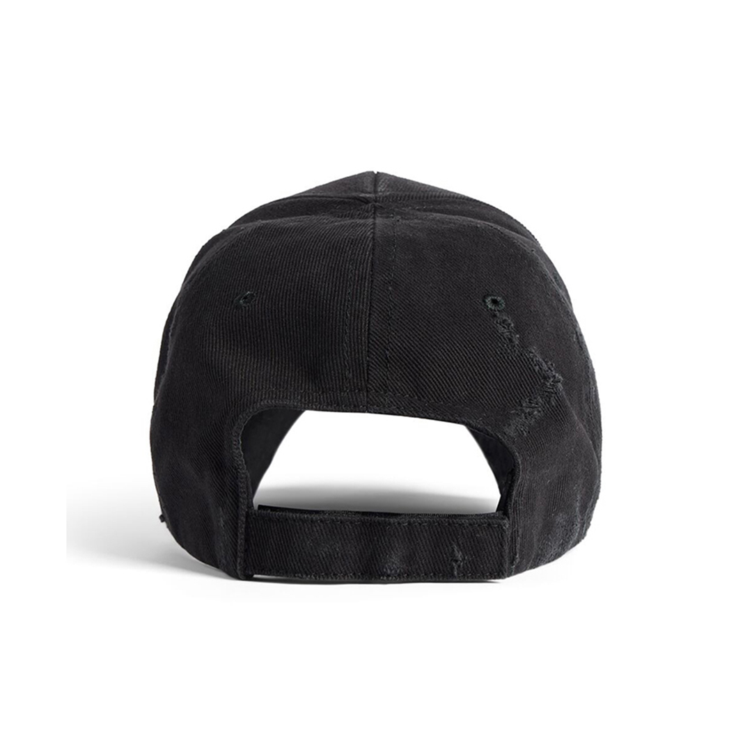 Balenciaga Tilted Typo Cap in Black