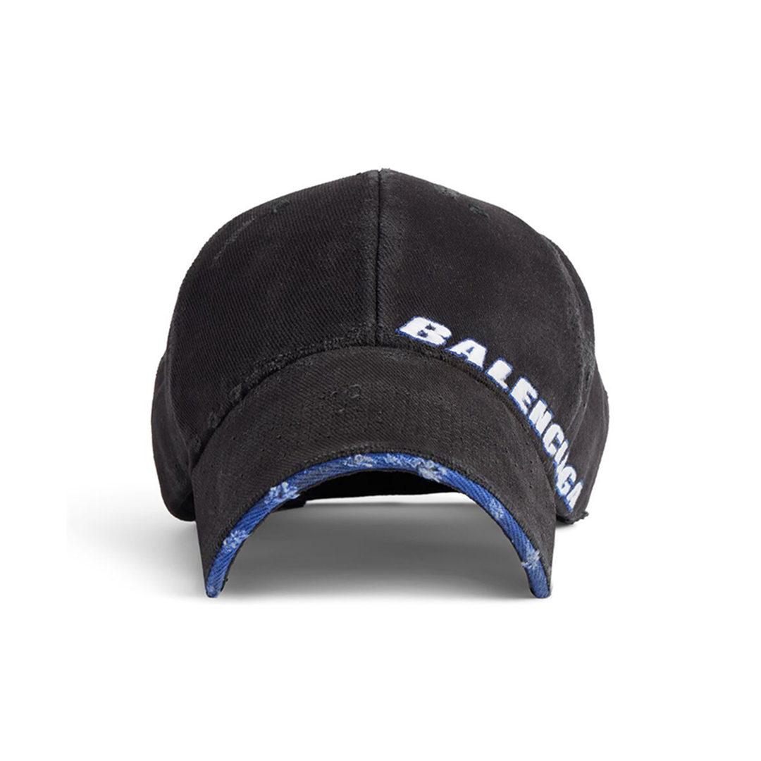 Balenciaga Tilted Typo Cap in Black