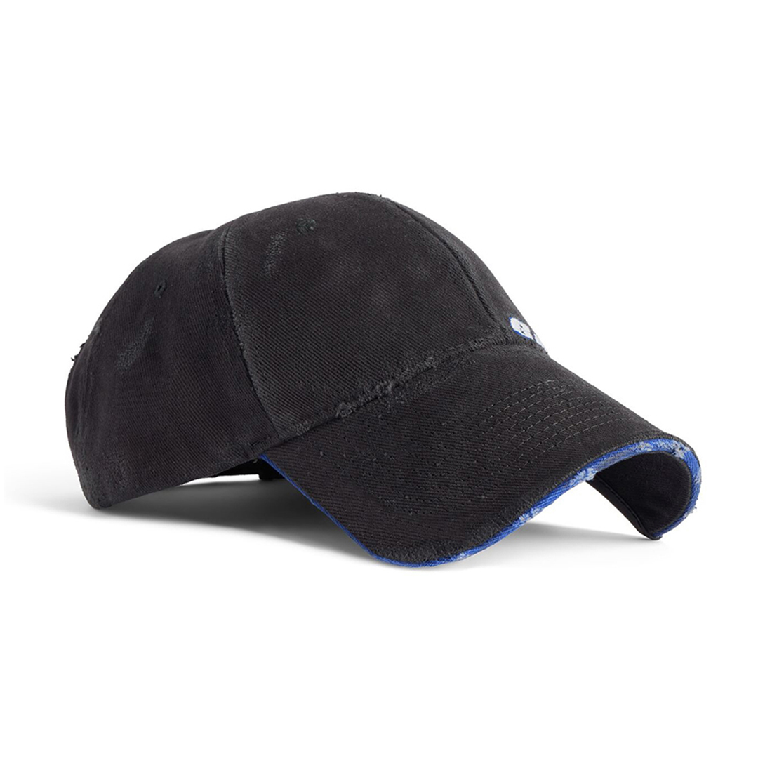 Balenciaga Tilted Typo Cap in Black