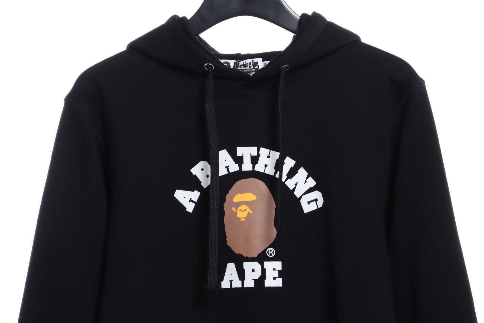 Bape Ape Head Logo Print Hoodie Black