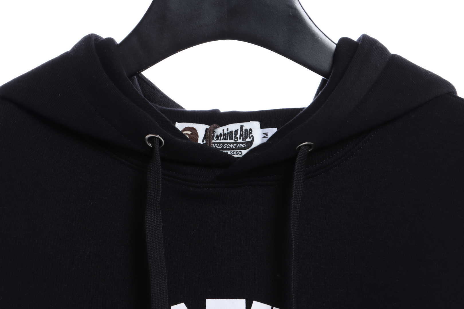 Bape Ape Head Logo Print Hoodie Black
