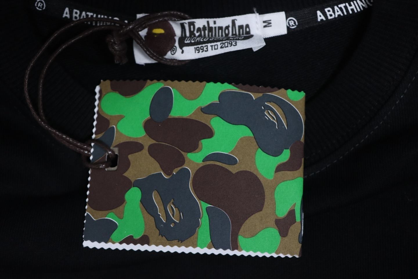 Bape Front And Back Ape Head Print Crewneck Sweatshirt 'Black/Purple'