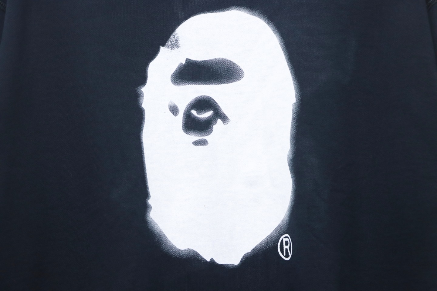 Bape Back Logo Lettering Ape Head Print Crewneck Sweatshirt 'Black/White'