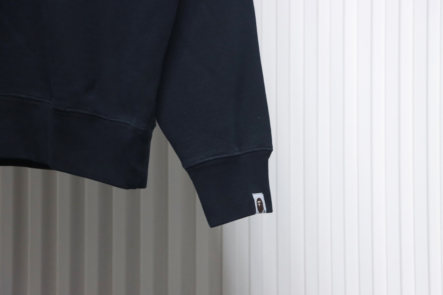 Bape Back Logo Lettering Ape Head Print Crewneck Sweatshirt 'Black/White'